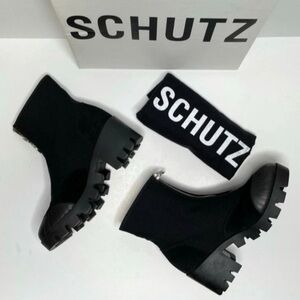 SCHUTZ Black Combat Boots for Women